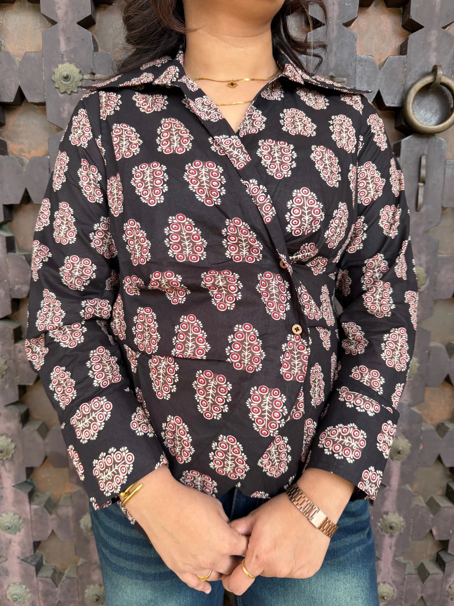 Kashni anrakha cotton shirt