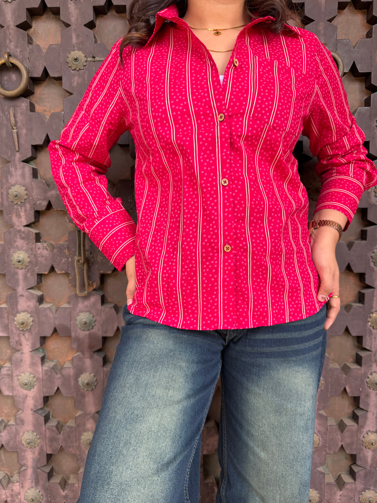 Pink Cotton Shirt