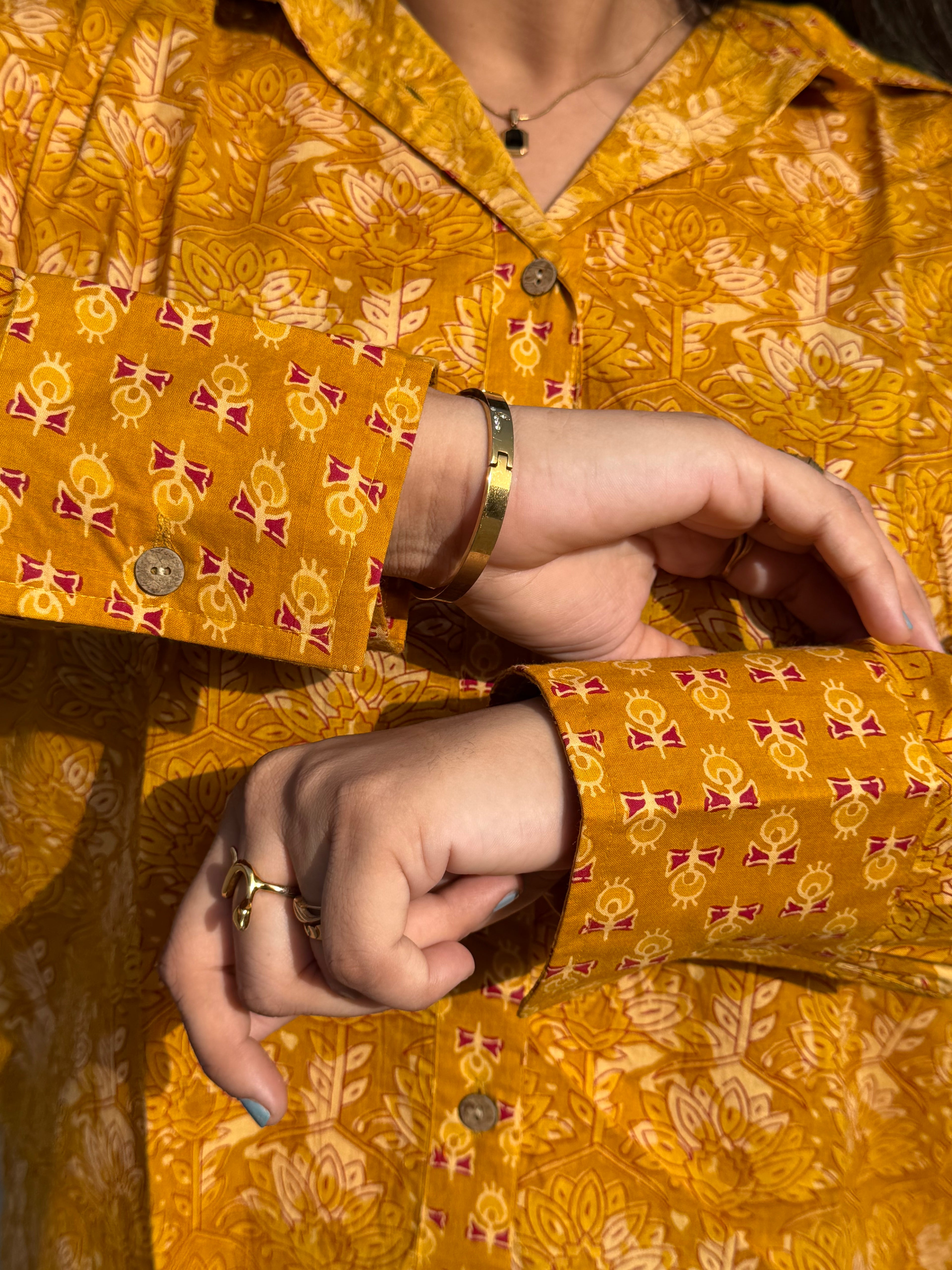 Mustard Grace Cotton Shirt